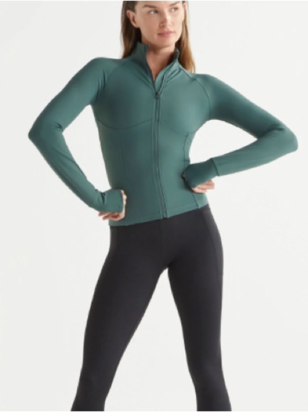 Lilybod Green Zip-Up Athletic Jacket - Long Sleeve